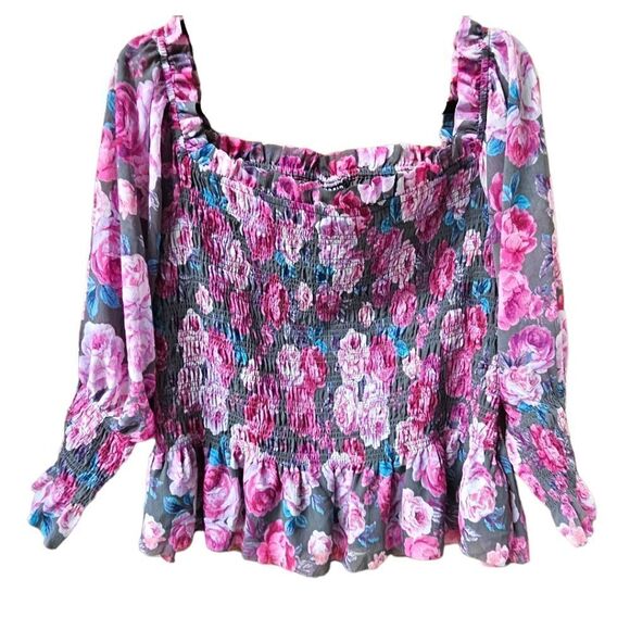 TORRID Crinkle Chiffon Off the in Shoulder Blouse NWT sz 3 - Picture 3 of 14